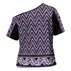 New Zealand Maori Niho Taniwha Cross Shoulder Shirt Waiporopo Mangopare and Puhoro Pattern - Aussie Hoodie