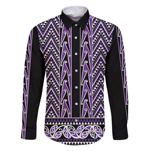 New Zealand Maori Niho Taniwha Family Matching Off The Shoulder Long Sleeve Dress and Hawaiian Shirt Waiporopo Mangopare and Puhoro Pattern