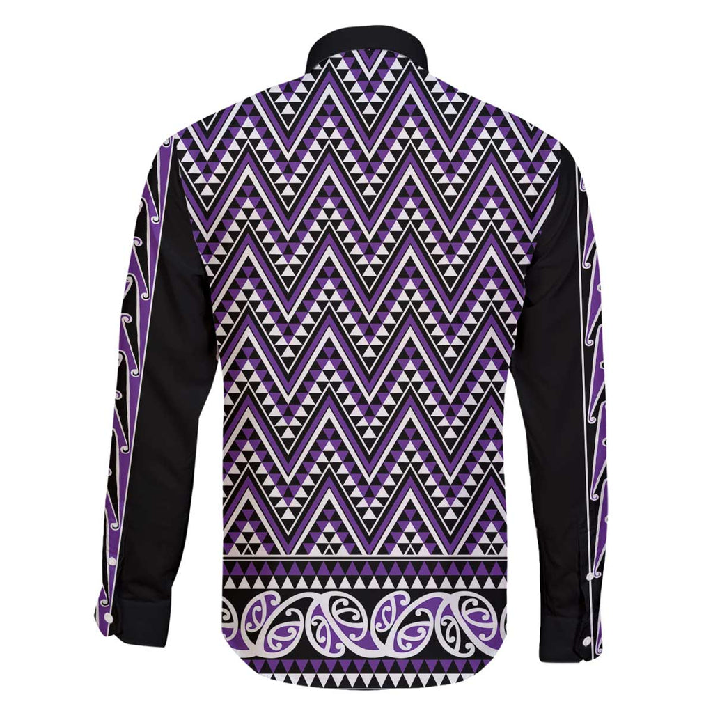 New Zealand Maori Niho Taniwha Family Matching Off The Shoulder Long Sleeve Dress and Hawaiian Shirt Waiporopo Mangopare and Puhoro Pattern