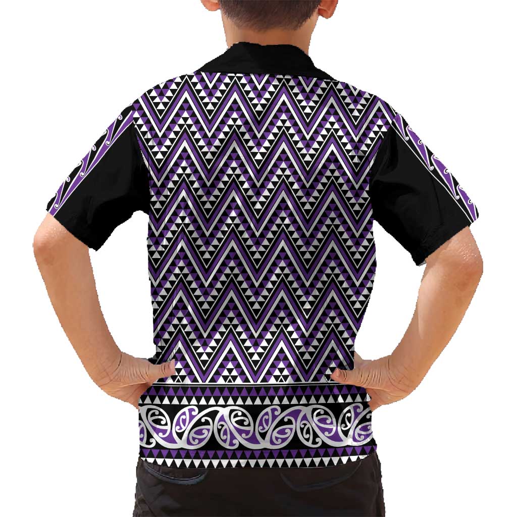 New Zealand Maori Niho Taniwha Family Matching Puletasi and Hawaiian Shirt Waiporopo Mangopare and Puhoro Pattern
