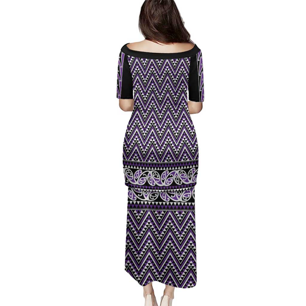 New Zealand Maori Niho Taniwha Family Matching Puletasi and Hawaiian Shirt Waiporopo Mangopare and Puhoro Pattern