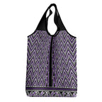 New Zealand Maori Niho Taniwha Grocery Bag Waiporopo Mangopare and Puhoro Pattern
