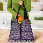 New Zealand Maori Niho Taniwha Grocery Bag Waiporopo Mangopare and Puhoro Pattern
