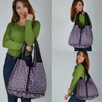 New Zealand Maori Niho Taniwha Grocery Bag Waiporopo Mangopare and Puhoro Pattern