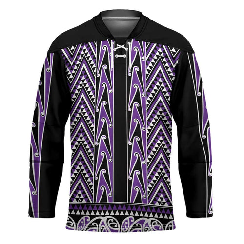 New Zealand Maori Niho Taniwha Hockey Jersey Waiporopo Mangopare and Puhoro Pattern - Aussie Hoodie