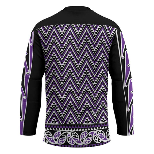 New Zealand Maori Niho Taniwha Hockey Jersey Waiporopo Mangopare and Puhoro Pattern - Aussie Hoodie