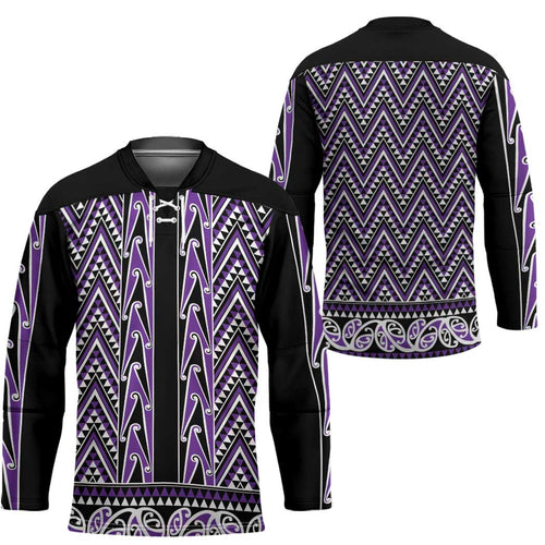 New Zealand Maori Niho Taniwha Hockey Jersey Waiporopo Mangopare and Puhoro Pattern - Aussie Hoodie