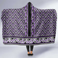 New Zealand Maori Niho Taniwha Hooded Blanket Waiporopo Mangopare and Puhoro Pattern