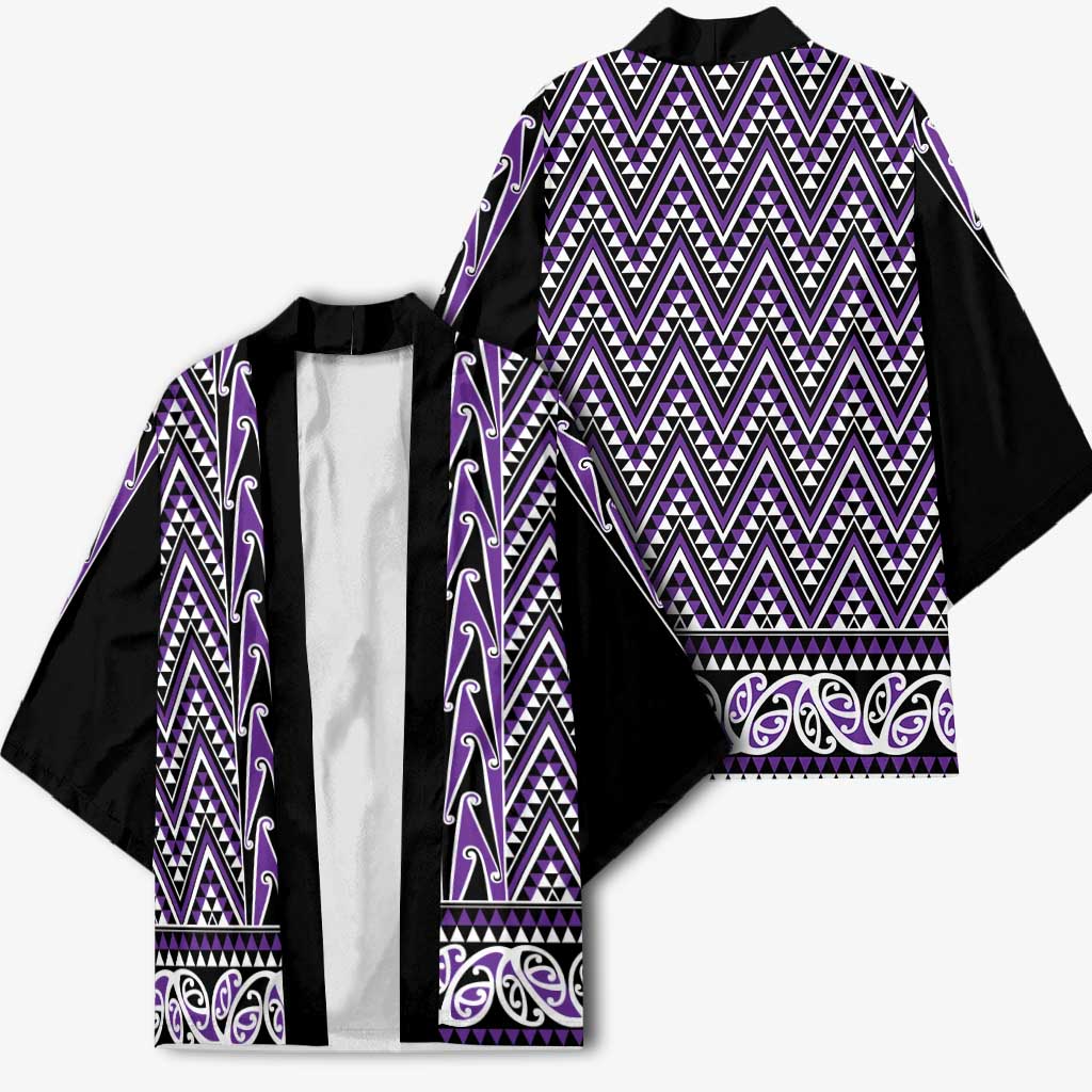 New Zealand Maori Niho Taniwha Kimono Waiporopo Mangopare and Puhoro Pattern - Aussie Hoodie