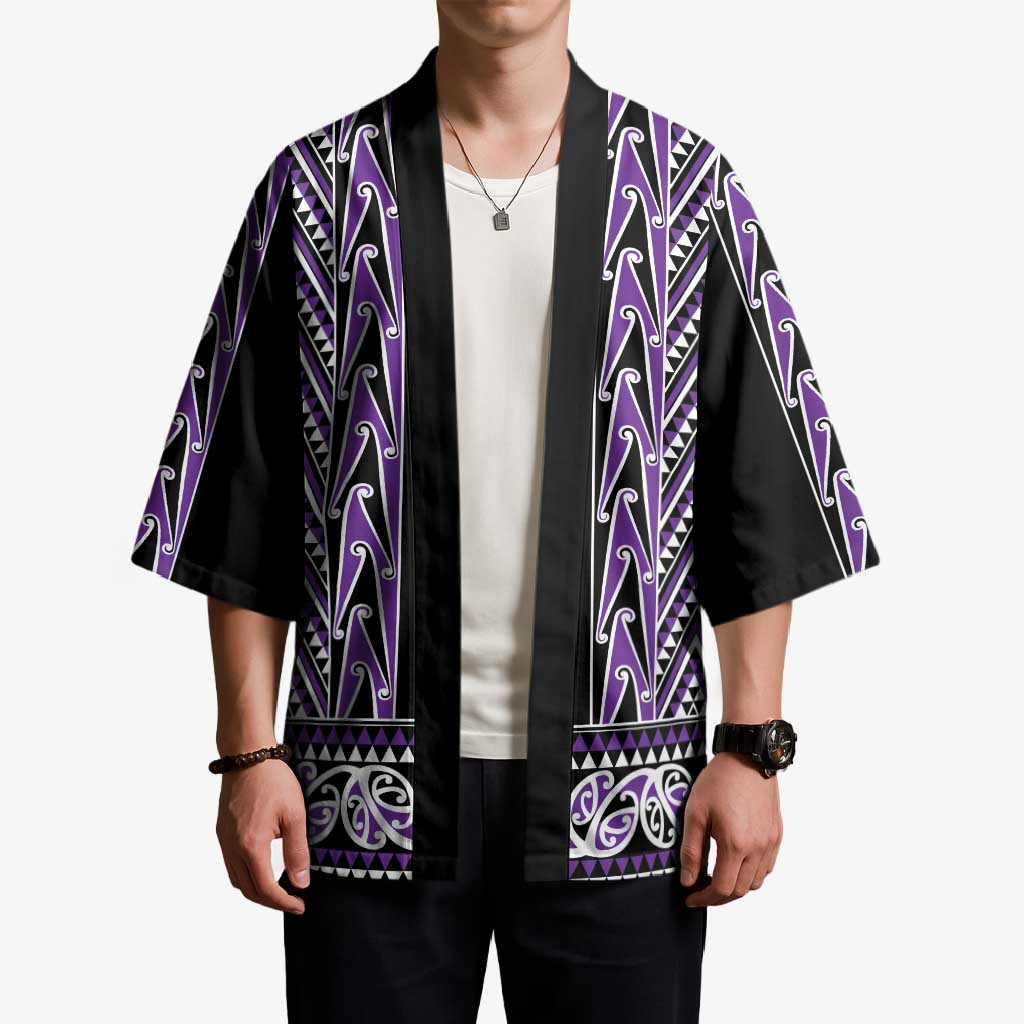 New Zealand Maori Niho Taniwha Kimono Waiporopo Mangopare and Puhoro Pattern - Aussie Hoodie