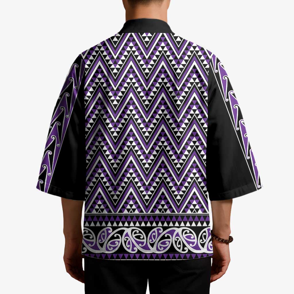 New Zealand Maori Niho Taniwha Kimono Waiporopo Mangopare and Puhoro Pattern - Aussie Hoodie