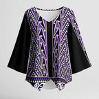 New Zealand Maori Niho Taniwha Kimono Sleeve Blouse Waiporopo Mangopare and Puhoro Pattern - Aussie Hoodie