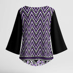 New Zealand Maori Niho Taniwha Kimono Sleeve Blouse Waiporopo Mangopare and Puhoro Pattern - Aussie Hoodie