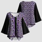 New Zealand Maori Niho Taniwha Kimono Sleeve Blouse Waiporopo Mangopare and Puhoro Pattern - Aussie Hoodie