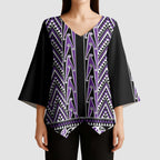 New Zealand Maori Niho Taniwha Kimono Sleeve Blouse Waiporopo Mangopare and Puhoro Pattern - Aussie Hoodie