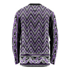 New Zealand Maori Niho Taniwha Long Sleeve Shirt Waiporopo Mangopare and Puhoro Pattern