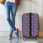 New Zealand Maori Niho Taniwha Luggage Cover Waiporopo Mangopare and Puhoro Pattern