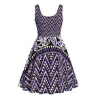 New Zealand Maori Niho Taniwha Midi Dress Waiporopo Mangopare and Puhoro Pattern - Aussie Hoodie