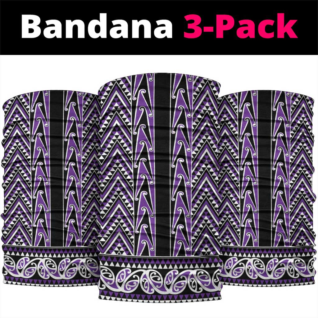 New Zealand Maori Niho Taniwha Neck Gaiter Waiporopo Mangopare and Puhoro Pattern - Aussie Hoodie