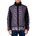 New Zealand Maori Niho Taniwha Padded Jacket Waiporopo Mangopare and Puhoro Pattern - Aussie Hoodie