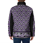 New Zealand Maori Niho Taniwha Padded Jacket Waiporopo Mangopare and Puhoro Pattern - Aussie Hoodie
