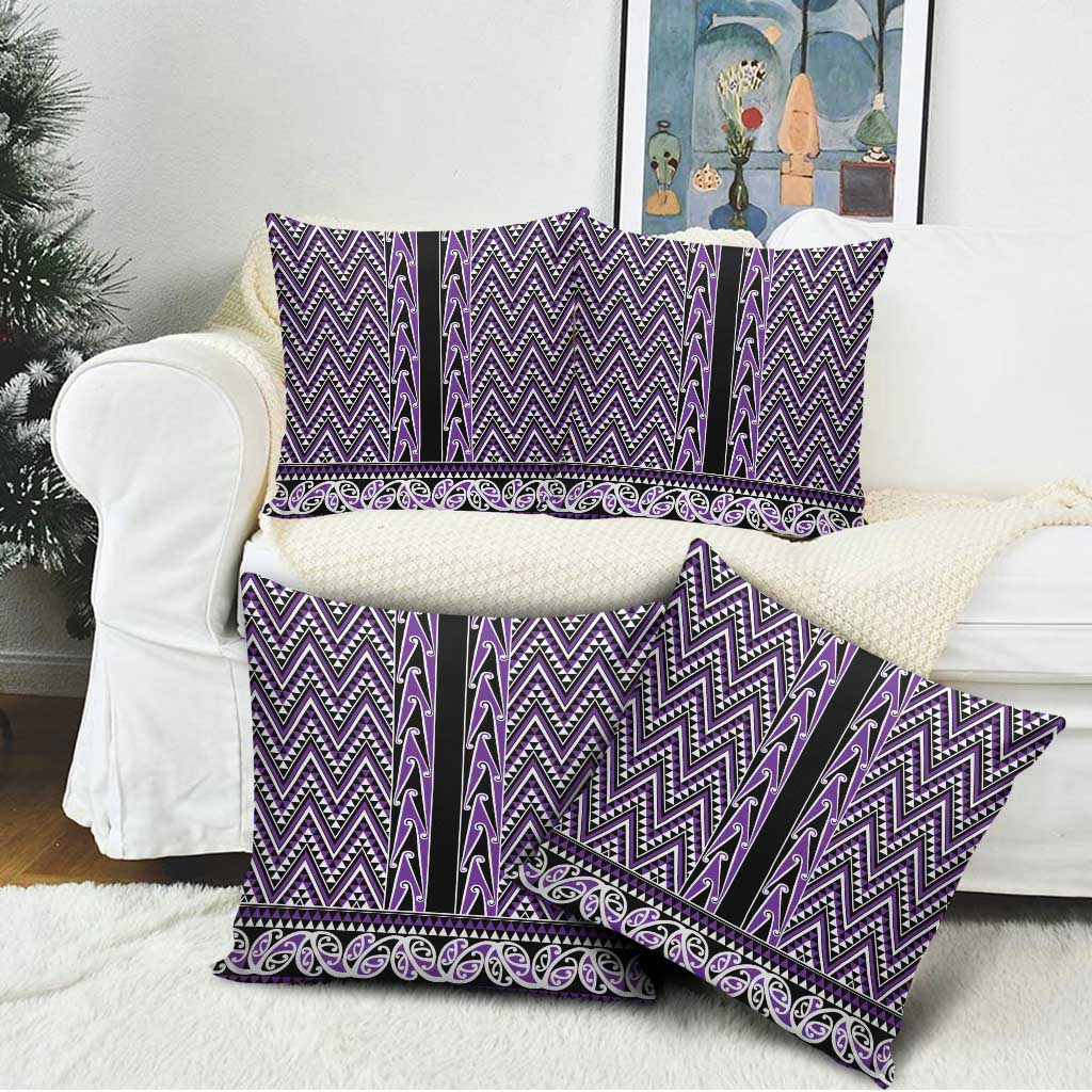 New Zealand Maori Niho Taniwha Pillow Cover Waiporopo Mangopare and Puhoro Pattern - Aussie Hoodie