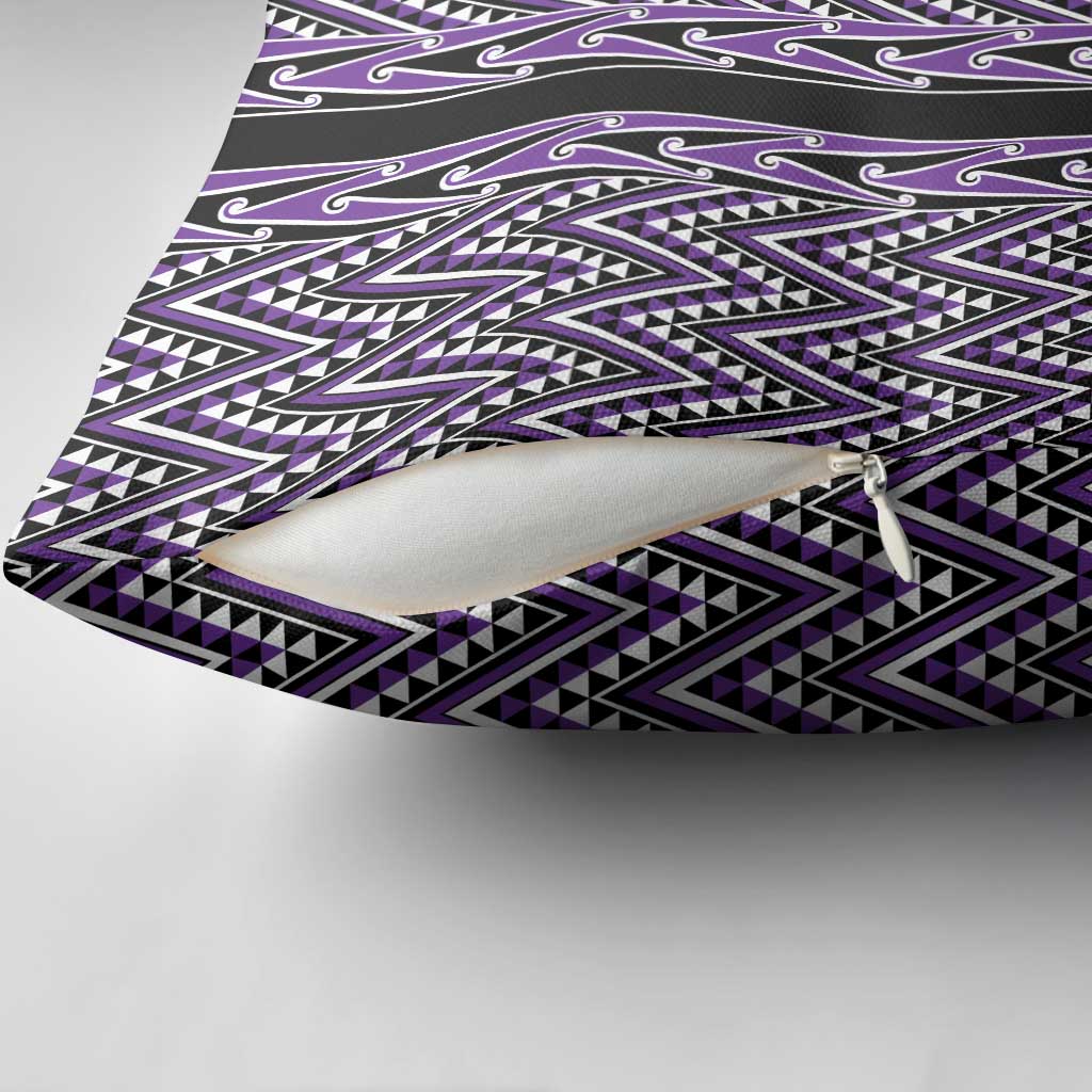 New Zealand Maori Niho Taniwha Pillow Cover Waiporopo Mangopare and Puhoro Pattern - Aussie Hoodie