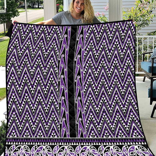 New Zealand Maori Niho Taniwha Quilt Waiporopo Mangopare and Puhoro Pattern