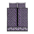 New Zealand Maori Niho Taniwha Quilt Bed Set Waiporopo Mangopare and Puhoro Pattern