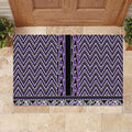 New Zealand Maori Niho Taniwha Rubber Doormat Waiporopo Mangopare and Puhoro Pattern