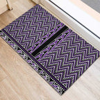 New Zealand Maori Niho Taniwha Rubber Doormat Waiporopo Mangopare and Puhoro Pattern
