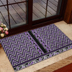 New Zealand Maori Niho Taniwha Rubber Doormat Waiporopo Mangopare and Puhoro Pattern