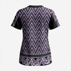 New Zealand Maori Niho Taniwha Scrub Top Waiporopo Mangopare and Puhoro Pattern - Aussie Hoodie