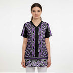New Zealand Maori Niho Taniwha Scrub Top Waiporopo Mangopare and Puhoro Pattern - Aussie Hoodie