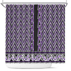 New Zealand Maori Niho Taniwha Shower Curtain Waiporopo Mangopare and Puhoro Pattern