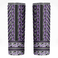 New Zealand Maori Niho Taniwha Skinny Tumbler Waiporopo Mangopare and Puhoro Pattern