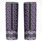 New Zealand Maori Niho Taniwha Skinny Tumbler Waiporopo Mangopare and Puhoro Pattern