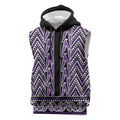New Zealand Maori Niho Taniwha Sleeveless Hoodie Waiporopo Mangopare and Puhoro Pattern - Aussie Hoodie