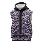 New Zealand Maori Niho Taniwha Sleeveless Hoodie Waiporopo Mangopare and Puhoro Pattern - Aussie Hoodie