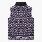 New Zealand Maori Niho Taniwha Sleeveless Puffer Jacket Waiporopo Mangopare and Puhoro Pattern - Aussie Hoodie