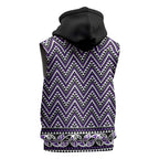New Zealand Maori Niho Taniwha Sleeveless Zip Hoodie Waiporopo Mangopare and Puhoro Pattern LT9