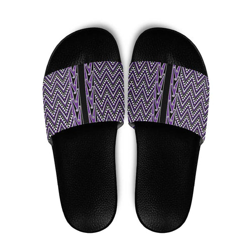 New Zealand Maori Niho Taniwha Slide Sandals Waiporopo Mangopare and Puhoro Pattern - Aussie Hoodie