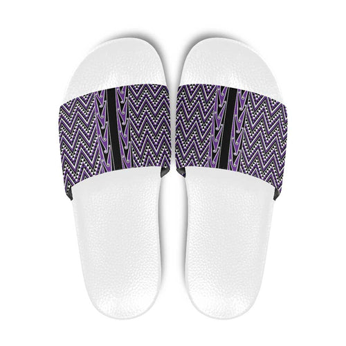 New Zealand Maori Niho Taniwha Slide Sandals Waiporopo Mangopare and Puhoro Pattern - Aussie Hoodie