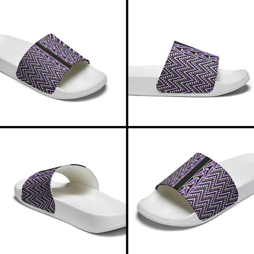 New Zealand Maori Niho Taniwha Slide Sandals Waiporopo Mangopare and Puhoro Pattern - Aussie Hoodie