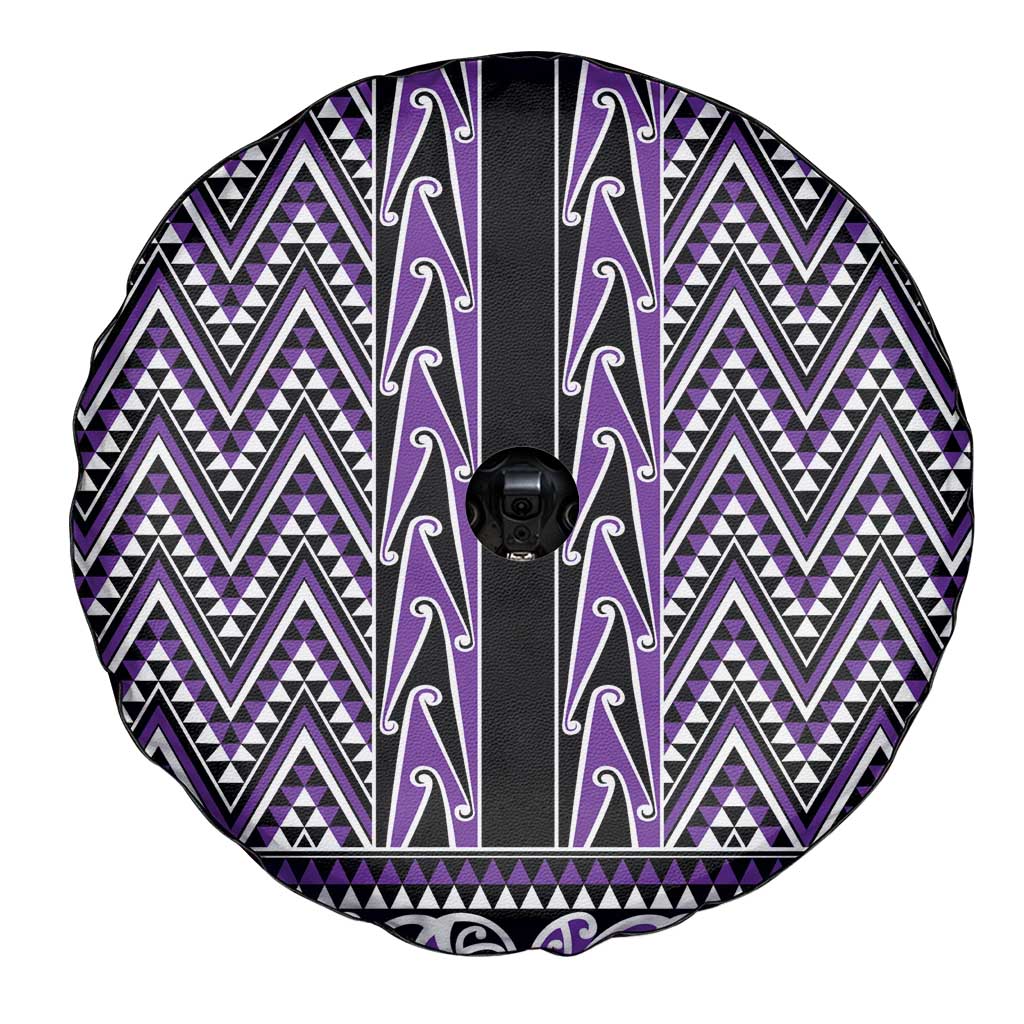 New Zealand Maori Niho Taniwha Spare Tire Cover Waiporopo Mangopare and Puhoro Pattern