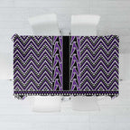 New Zealand Maori Niho Taniwha Tablecloth Waiporopo Mangopare and Puhoro Pattern