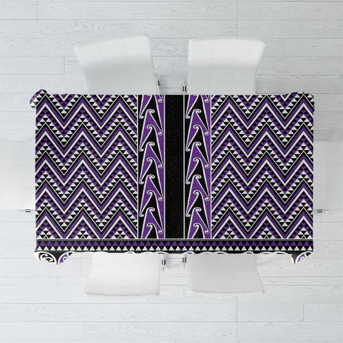 New Zealand Maori Niho Taniwha Tablecloth Waiporopo Mangopare and Puhoro Pattern