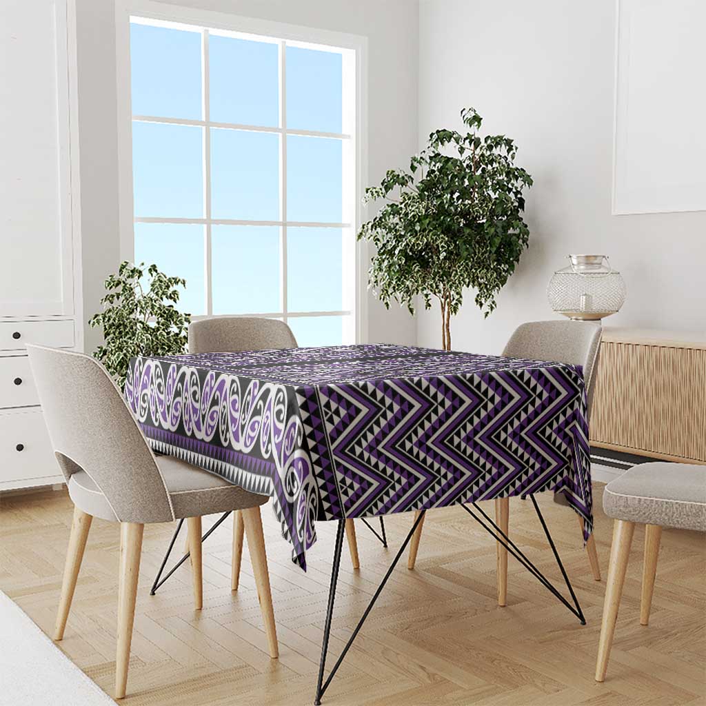 New Zealand Maori Niho Taniwha Tablecloth Waiporopo Mangopare and Puhoro Pattern