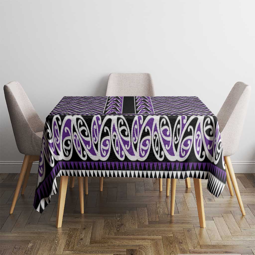 New Zealand Maori Niho Taniwha Tablecloth Waiporopo Mangopare and Puhoro Pattern