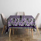 New Zealand Maori Niho Taniwha Tablecloth Waiporopo Mangopare and Puhoro Pattern
